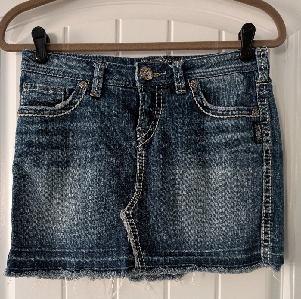 Silver Jeans Francy Denim Mini Skirt